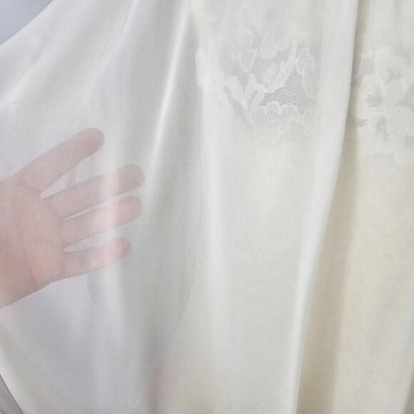 Blouse Top US 4 Ivory Lace Sheer Elegant Overlay Pearl Neck Trim Joseph Ribkoff - Picture 11 of 16